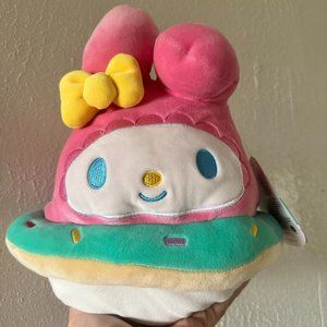 NWT Squishmallows 8" Hello Kitty My Melody with Swim Tube